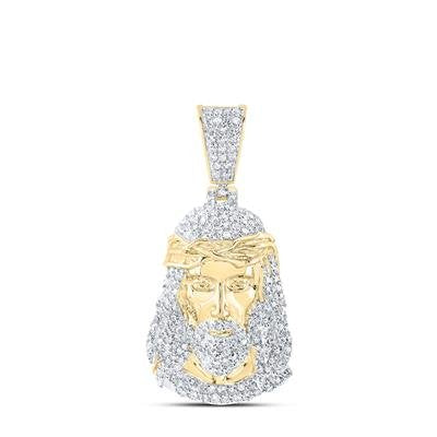 10kty 1ctw Diamond Jesus Charm