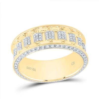 14kty 3/4ctw Diamond Rolex Style Band