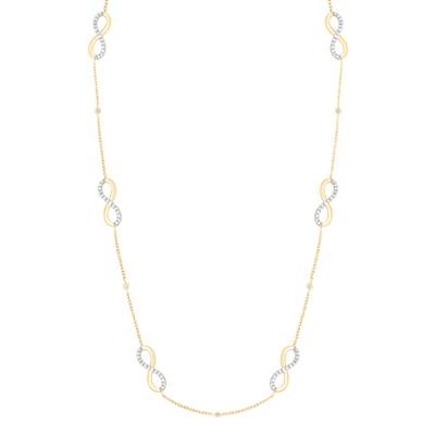 10kty 3/8ctw Infinity & Diamond by the yard 16"