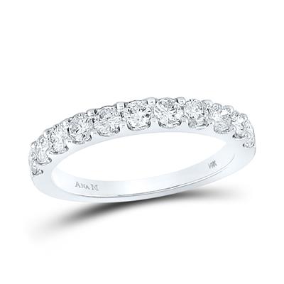 14k White Gold with1/2ctw Diamond stacker Band