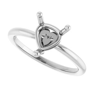 14kty Heart Solitaire Mounting