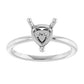 14kty Heart Solitaire Mounting