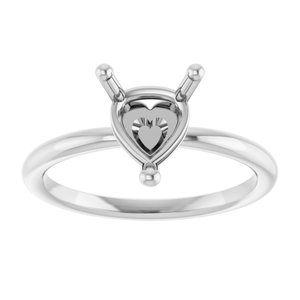 14kty Heart Solitaire Mounting