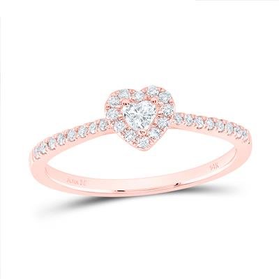 10ktr 1/4ctw Diamond Heart Shape Promise Ring