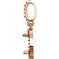 14K Rose Gold 8x6 mm Oval Halo-Style Pendant Mounting