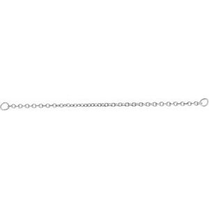 14K White Gold 2 1/2" Cable Safety Chain