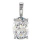 14K White Gold 10x8 mm Oval 4-Prong Pendant Mounting
