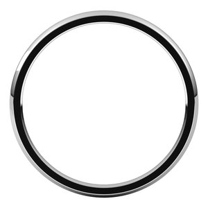 10K White Gold 1.5 mm Lightweight Comfort-Fit Half Round Band Size 4.5