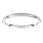 10K White Gold 1.5 mm Lightweight Comfort-Fit Half Round Band Size 4.5