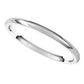10K White Gold 1.5 mm Lightweight Comfort-Fit Half Round Band Size 4.5