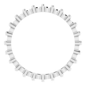 14K Yellow 2.25 mm Round Eternity Band Mounting Size 6