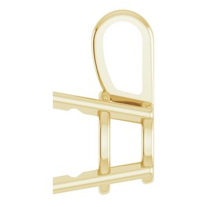 14K Yellow Gold 6.5 mm Round 4-Prong Pre-Notched Pendant Mounting