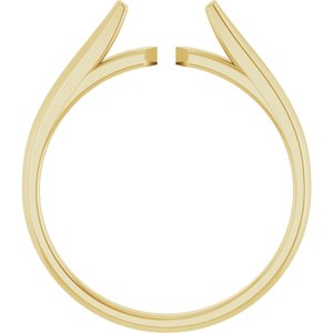 14K White Gold Ultra-Lightweight Cathedral Open Shank for 4-Prong Setting with head for diamond