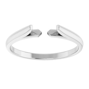 14K White Gold Ultra-Lightweight Cathedral Open Shank for 4-Prong Setting with head for diamond