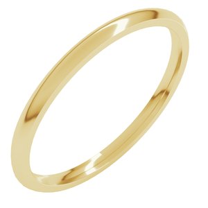 10K White Gold 1.5 mm Lightweight Comfort-Fit Half Round Band Size 4.5