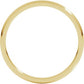 10K White Gold 1.5 mm Lightweight Comfort-Fit Half Round Band Size 4.5