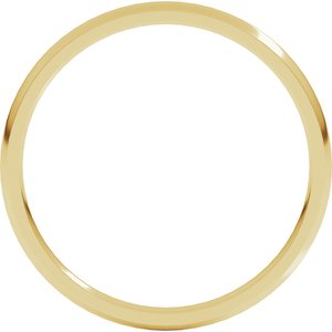 10K White Gold 1.5 mm Lightweight Comfort-Fit Half Round Band Size 4.5