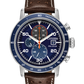 Citizen Watch Brycen Blue Dial & Bezel Brown Leather Bracelet CA0648-09L