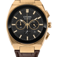 Citizen Watch Axiom SC Rose Gold Tone Case Black Dial Brown Leather Bracelet CA4583-01E