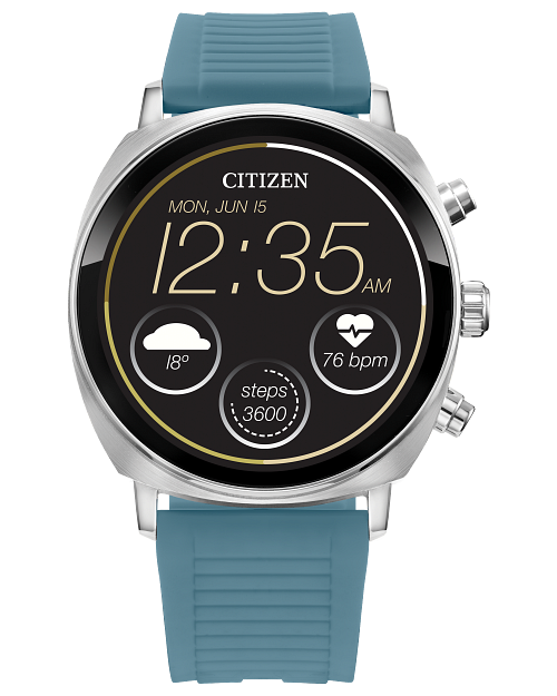 Citizen CZ Smart Touchscreen Watch 41mm Light Blue Silicone Strap MX1000-01X