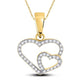 10K 1/10ctw DIAMOND HEART PENDANT