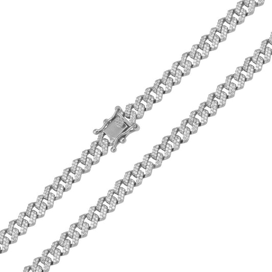 .925 RH 7.5mm CZ Encrusted Bracelet 7.5"